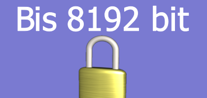 SSL Zertifikate mit bis zu 8192 Bi Verschlüsselung